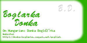 boglarka donka business card